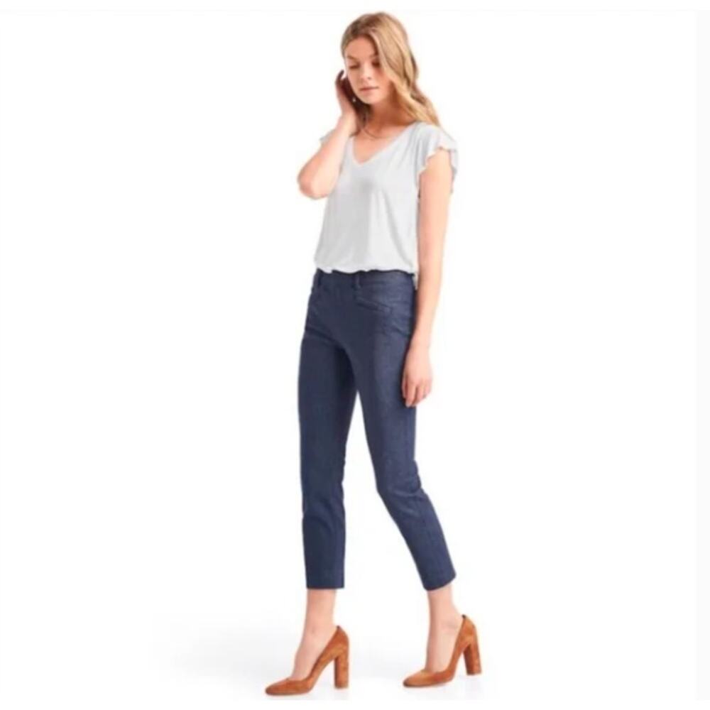 GAP Navy Skinny Ankle Pinstriped Pants Size 4